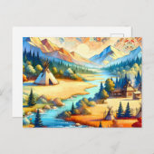 Sacred Valley Symbolic Landscape Design Briefkaart (Voorkant / Achterkant)