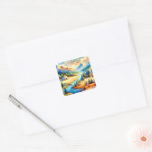 Sacred Valley Symbolic Visual Design Vierkante Sticker (Envelop)