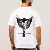 Sacred Warrior kruisbeeld en wings logo T-shirt (Achterkant)