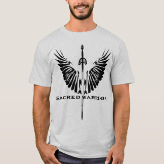 Sacred Warrior T-shirt met scriptie