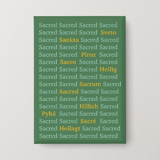 Sacred Words Button (Voorkant)