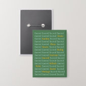 Sacred Words Button (Voorkant / Achterkant)