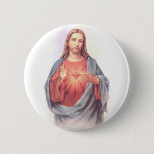 SacredHeartJesus Ronde Button 5,7 Cm