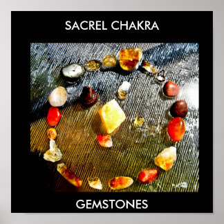 SACREL CHAKRA, POSTER GEMSTONES