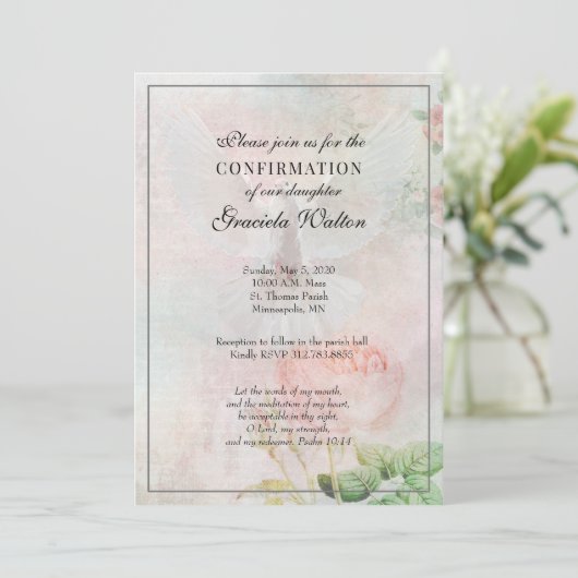 Sacrement de confirmation Invitation de prière flo (Debout devant)