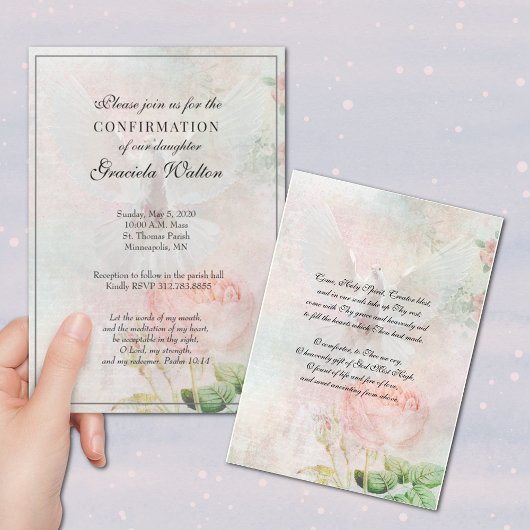 Sacrement de confirmation Invitation de prière flo