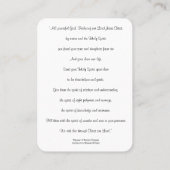 Sacrement des cartes de prière de Saint-Esprit de (Dos)