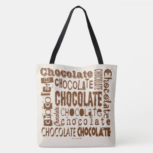 Sacs à bandoulière avec typographie au chocolat (Dos)
