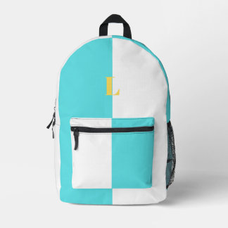 Sacs à dos bleus et blancs au nom personnalisé min