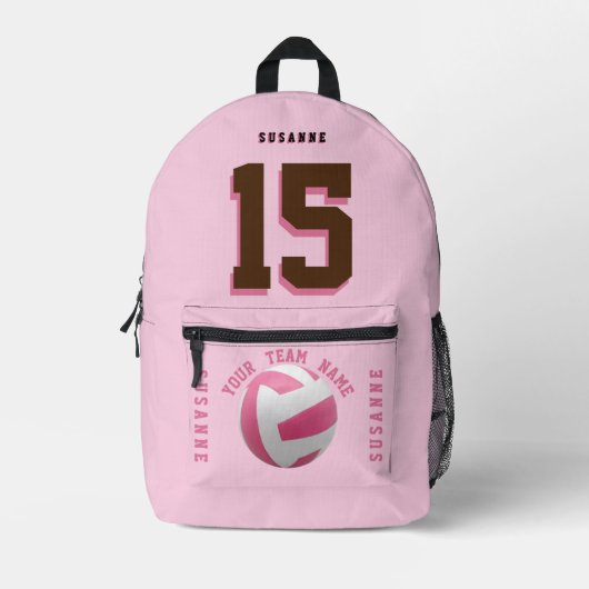 Sacs à dos de volley-ball filles blanc Rose rose r (Recto)