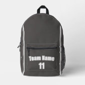 Sacs à dos d'équipe sportive - Nom et numéro perso (Recto)