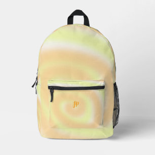 Sacs à dos personnalisés tourbillon orange jaune