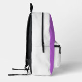 Sacs à dos personnalisés violet et blanc minimalis (Gauche)