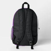 Sacs à dos personnalisés violet et blanc minimalis (Verso)