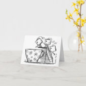 Sacs à thé -- Carte de note (Fleur jaune)