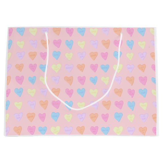 Sacs cadeau de coeurs de conversation (Devant)
