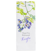 Sacs cadeau de mariage fleuri vert pourpre (Dos)