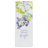 Sacs cadeau de mariage fleuri vert pourpre (Devant)