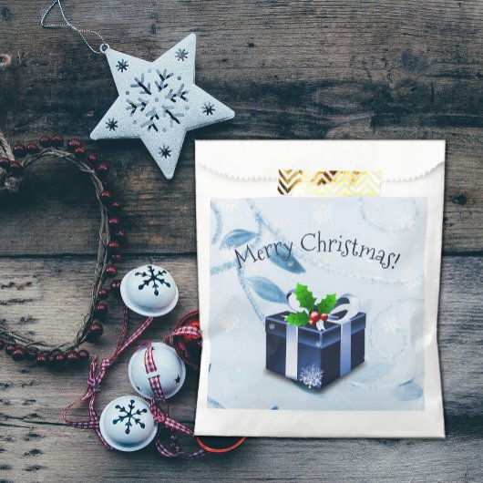 Sacs cadeau de Noël bleu Favoriser