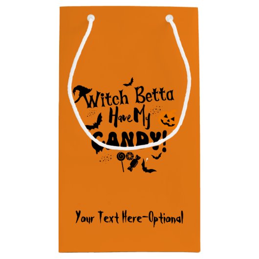 Sacs cadeau/fête d'Halloween Funny personnalisés (Dos)