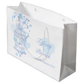 Sacs cadeau inséparables bleu mariage cage à oisea (Dos Angle)