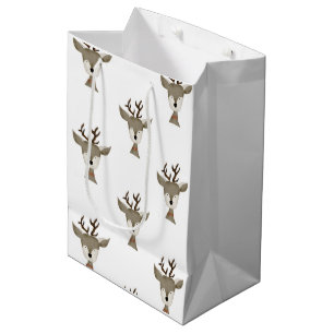 Sacs Cadeaux Aquarelle Antique Motif Reindeer