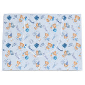 sacs cadeaux baby shower bleu clair (Devant)