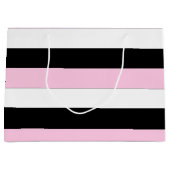 Sacs cadeaux Black, Rose et White Stripes (Devant)