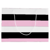 Sacs cadeaux Black, Rose et White Stripes (Dos)