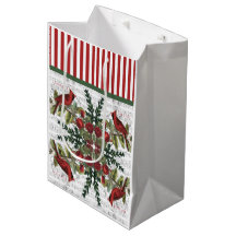 Sacs cadeaux Cardinal de Noël