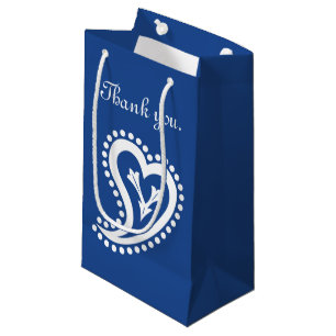 Sacs Cadeaux Cœurs Paisley Sucrés en Bleu