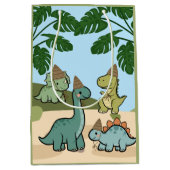 Sacs cadeaux de dinosaure mignons  (Devant)