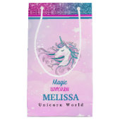 Sacs cadeaux de licorne magique. (Devant)