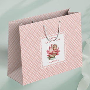 Sacs Cadeaux de Naissance Fleuris Rose Fée Audacie