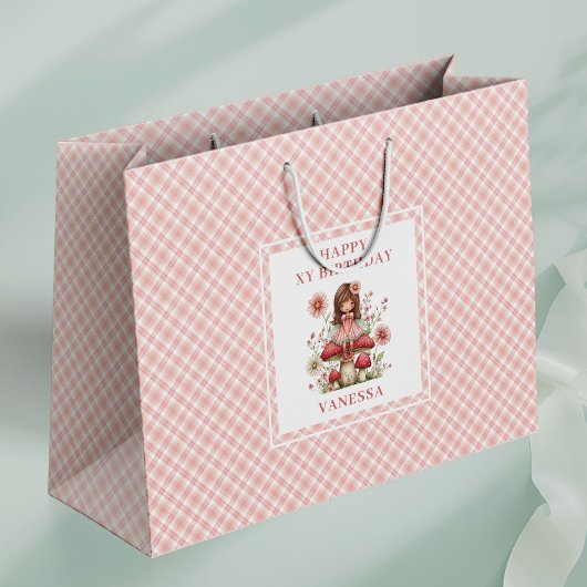 Sacs Cadeaux de Naissance Fleuris Rose Fée Chic