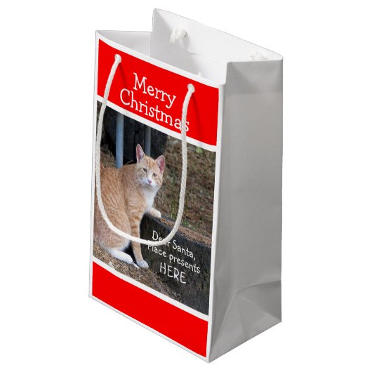 Sacs cadeaux de Noël à la tablette orange (Dos Angle)