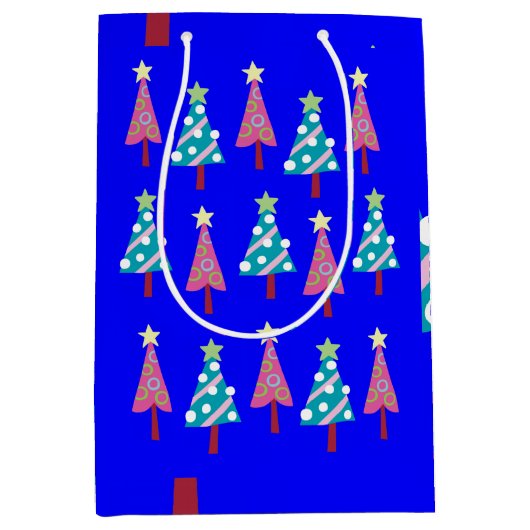 Sacs cadeaux de Noël bleu rose (Devant)