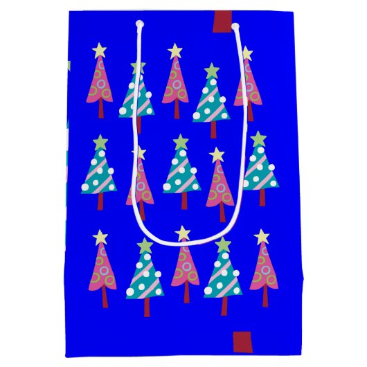 Sacs cadeaux de Noël bleu rose (Dos)