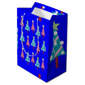 Sacs cadeaux de Noël bleu rose (Dos Angle)