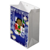 Sacs cadeaux de Noël Elfe Africain (Devant Angle)