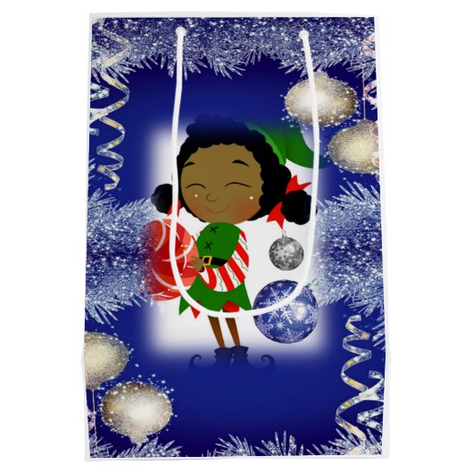 Sacs cadeaux de Noël Elfe Africain (Dos)