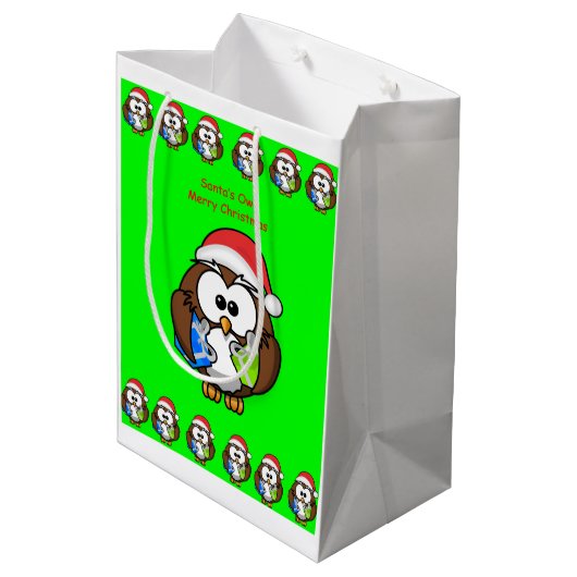 Sacs Cadeaux de Noël Hibou (Dos Angle)