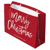 Sacs cadeaux de Noël Joyeux Rouge (Dos Angle)
