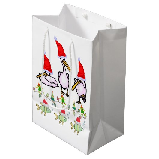 Sacs cadeaux de Noël Pélican (Devant Angle)