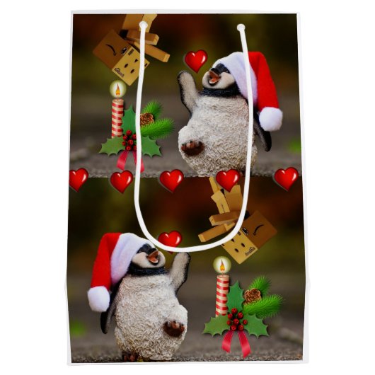 Sacs cadeaux de Noël Pengiun (Dos)