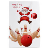Sacs cadeaux de Noël Père Noël Bowling (Dos)