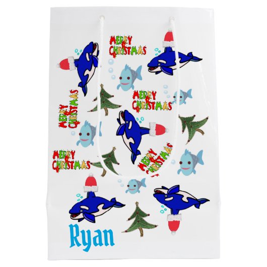 Sacs cadeaux de Noël pour requin (Dos)