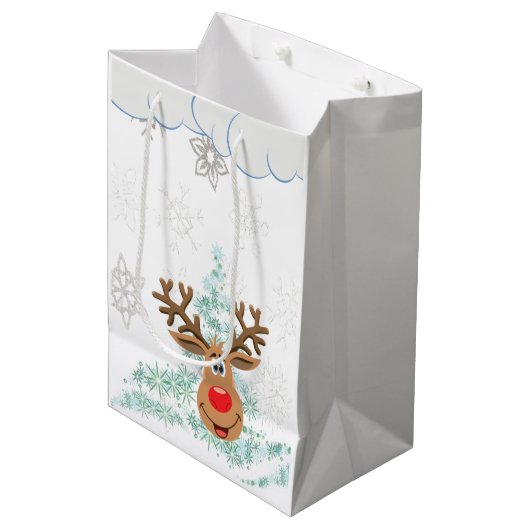 Sacs cadeaux de Noël Reindeer (Devant Angle)