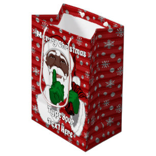Sacs cadeaux de Noël Sacs Père Noël afro-américain