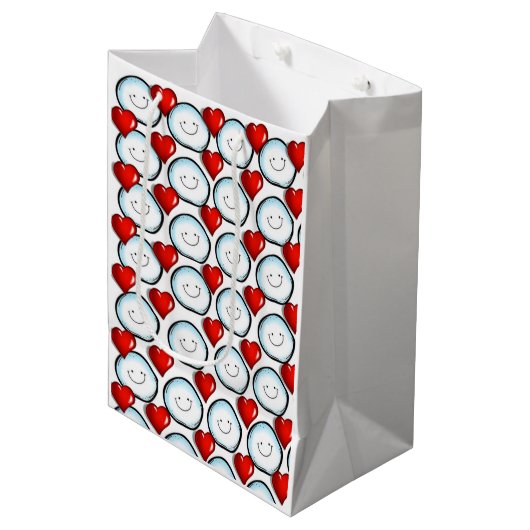 Sacs cadeaux de Noël Snowball (Devant Angle)